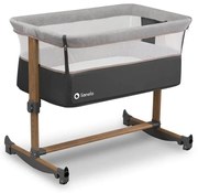 Lionelo - Łóżeczko dziecięce 3w1 LEONIE szare/czarne