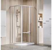 Ravak 3114OU02Z1 - Ćwierćokrągła czteroczęściowa kabina prysznicowa SUPERNOVA 80x80 cm satynowa