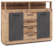 Komoda RUNA jasnobrązowa/antracytowa