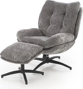 Fotel do salonu z podnóżkiem i funkcją kołyski Pesto Halmar