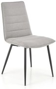 Szare tapicerowane krzesło pikowane B7-N74