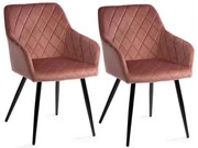 ZESTAW 2x krzesła RICO różowe do jadalni