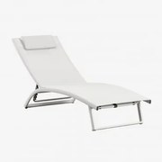 Leżak Aluminiowy Z Poduszką Dulem Gardenia Biel - Sklum