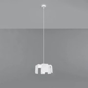 Biała lampa wisząca z metalowym kloszem ø 24 cm Rossario – Nice Lamps