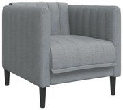 Tapicerowany jasnoszary fotel wypoczynkowy R4-E90