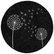 Czarny okrągły dywan odpowiedni do prania i robotów sprzątających ø 120 cm Comfort – Mila Home