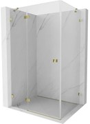 Mexen Lunar kabina prysznicowa uchylna lewa 70 x 80 cm, transparent, złota - 834-070-080-50-00-L