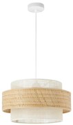 Lampa wisząca BOHO na przewodzie 1xE27/60W/230V śr. 40 cm jutowa/kremowa