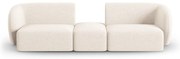 Beżowa sofa z tkaniny szenilowej 246 cm Paolo – Milo Casa