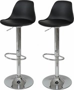 Stołek barowy MCW-B14 (zestaw 2 szt.),  czarny