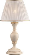 Fiorenza Ivory and gold lampa drewniana 1 światło z abażurem dm.35 H.62 Ø35 BL172-LM-AV
