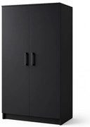 Dwudrzwiowa szafa Tress - uchylne drzwi w kolorze czarnym