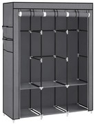 TEKSTYLNA SZAFA NA UBRANIA, SZARA