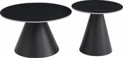 Stolik kawowy - ceramiczny - czarny - ARGOT 2x