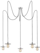 Argon 2079 - Żyrandol na lince CORSO 5xE27/15W/230V pająk chrom błyszczący