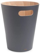 Ciemnoszary drewniany kosz na śmieci 7,5 l Woodrow – Umbra