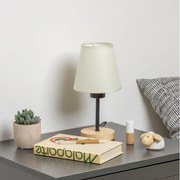 Brilagi - Lampa stołowa NUBILA WOOD 1xE27/25W/230V dąb/kremowy