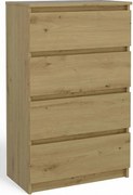 Komoda Malwa M4 | Dąb Artisan | 40x70x97 cm| 4 Szuflady