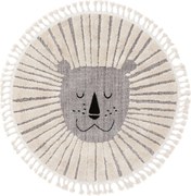 Dywan z lwem do pokoju dziecięcego MOMO ø 120 cm