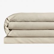 Poszwa Na Kołdrę Z Lnu 160 G/m² Sorana Kremowa Semoline & Łóżko 135/140cm (220 X 220 Cm) - Sklum