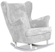 Fotel uszak bujany Bonito sztruks jasny szary