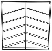 Czarny wiszący metalowy regał na wino liczba butelek 10 67x66x7,5 cm Cuadro – PT LIVING