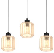 Lampa wisząca SOMBRA AMBER 3xE27, potrójna, 3 klosze, na listwie