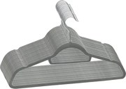 Zestaw 20 szt. aksamitnych szarych wieszaków F3-D65