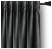 Szara aksamitna zasłona częściowo zaciemniająca (dimout) 140x270 cm – Restilo