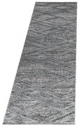 Dywan nowoczesny 3D La Casa krata szary 80 cm x 250 cm
