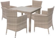 Zestaw rattanowy ogrodowy MODENA I. 1 + 4 (szaro-beżowy)