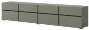 Szafka RTV CROSS 4K4S 225cm zielona/czarna HELVETIA