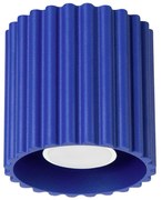 Plafon AURA 1 ultramaryna GU10 ryflowany SOLLUX  LIGHTING