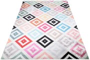Szary dywan w kolorowy wzór do pokoju młodzieżowego C0-T48