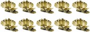 Orion Uchwyt na świeczki z klipsem, śr. 1,5 cm, 10 szt., złoty