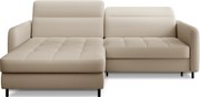Beżowa narożna sofa GOMSI, rozkładana Wersja: Lewy róg