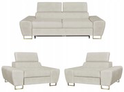 Zestaw mebli wypoczynkowych salonu Bosso Sofa 2os fotele beż Family Meble