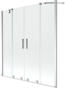 Mexen Velar Duo parawan nawannowy 2-skrzydłowy rozsuwany 150 x 150 cm, transparent, chrom - 896-150-000-02-01