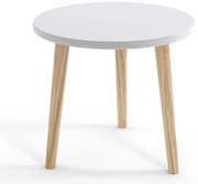 Okrągły biały stolik kawowy C9-K64