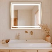 Lustro LED w ramie do łazienki M3