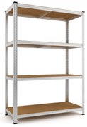 Monzana Regał o dużej nośności HEAVY, max. 700 kg, 160x90x40 cm, srebrny