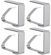Klipsy do obrusu, stal nierdzewna, 4 szt.