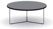Okrągły stół konferencyjny TENDER, wysokość 27,5 cm, średnica 90 cm, grafit