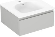 Mexen Orio szafka łazienkowa 50 cm z umywalką Vela, 1 szuflada, szara mat/biała mat - 91A10-05023-1-BF62-W23M01