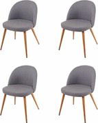Krzesło do jadalni MCW-D53 (zestaw 4 sztuk), ciemnoszary