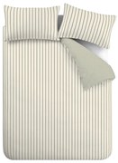 Zielono-kremowa bawełniana pościel dwuosobowa 230x220 cm Hampton Stripe – Bianca