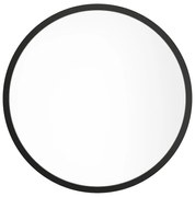 Lustro okrągłe ścienne dużych rozmiarów z drewna paulowni - śr. 150 cm - Czarny - ZANG