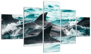 Obraz - Delfiny w oceanie (125x70 cm)