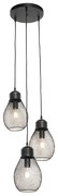 Designerska lampa wisząca czarna 3-światłowa - RagaDesignerski Oswietlenie wewnetrzne