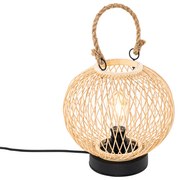 Zewnetrzna Wiejska lampa stołowa zewnętrzna rattanowa - Calamus Rustykalny / Vintage Oswietlenie zewnetrzne